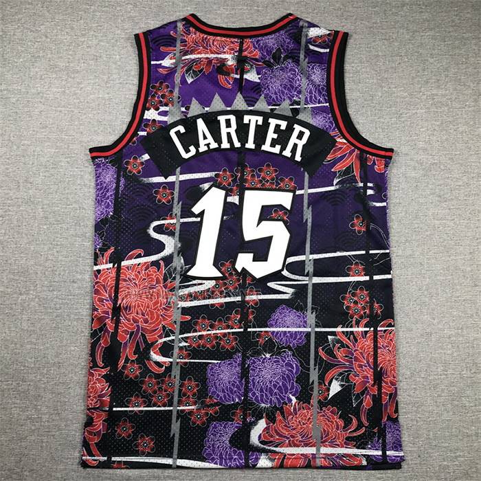 Camiseta Toronto Raptors Vince Carter NO 15 Mitchell & Ness Lunar New Year Violeta